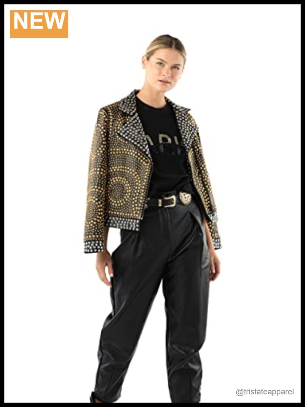 Oversized Quilted Faux Leather Long Jacket with Zip Closure
